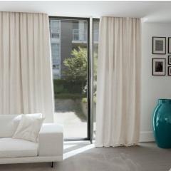 Vorhang aus nat&uuml;rlichem Leinen in Beige, f&uuml;r verdunkelung