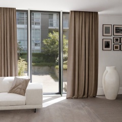 Blackout Moderner Verdunkelungsvorhang, matt, warmes Beige