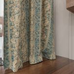 Luxurious drape, for living room, vertical stripes, floral and ornamental pattern, made to measure