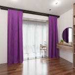 Purple single-colour drape, for the room, matt, soft, no ironing