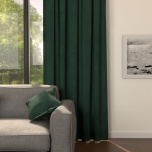 Eleganter, matter Verdunkelungsvorhang, einfarbig, flaschengrün, nach Maß
