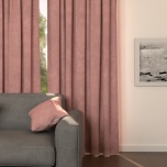 Schöner Vorhang für Kinderzimmer, matt, glatt, pastellrosa, bügelfrei