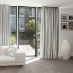 Glamour Style Vorhang einfarbig weiß 