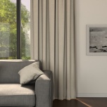 Verdunkelungsvorhang, für das Wohnzimmer, matt, dunkel creme 