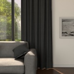 Moderne Verdunkelungsvorhang, für Wohnzimmer, verdunkeln, matt, dunkel graphit 