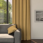 Wunderschöner Verdunkelungsvorhang, für Wohnzimmer, matt, einfarbig, dunkelgelb