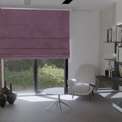 Modernes matt glattes pastellviolett Raffrollo