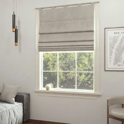 Modern Roman blind in matte smooth nude