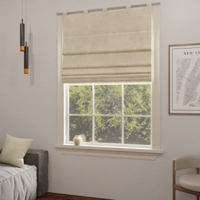 Modern Roman blind in matte smooth light beige