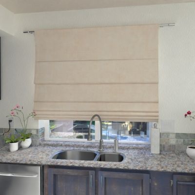 Modern Roman blind in matte smooth beige