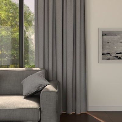 Schöne Blackout Verdunkelungsvorhänge, für das Wohnzimmer, matt, grau beige 