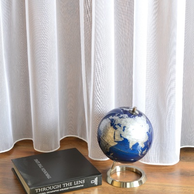 Eleganter, moderner, weißer Gardine, für Wohnzimmer, Zimmer, bügelfrei